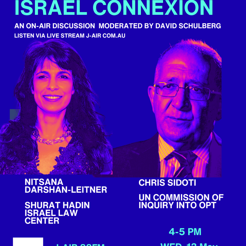 An on-air discussion moderated by David Schulberg.  Listen via live stream: j-air.com.au